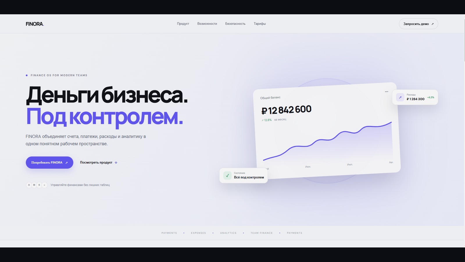 FINORA website preview